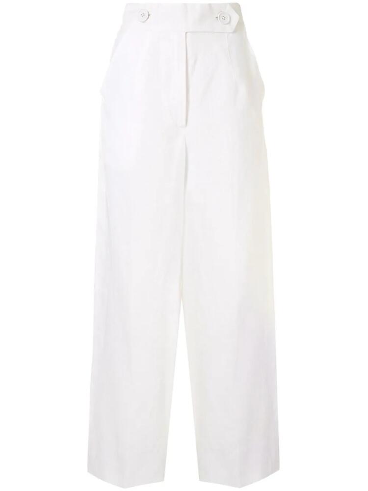 Bambah high-waisted wide leg trousers - White Cover