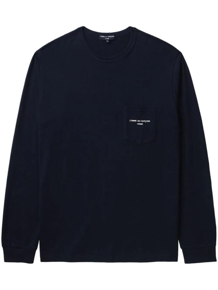 Comme des Garçons Homme logo-print cotton sweatshirt - Blue Cover