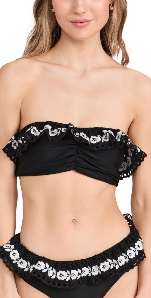 Sea Katya Emb Ruffled Bandeau Black Cover