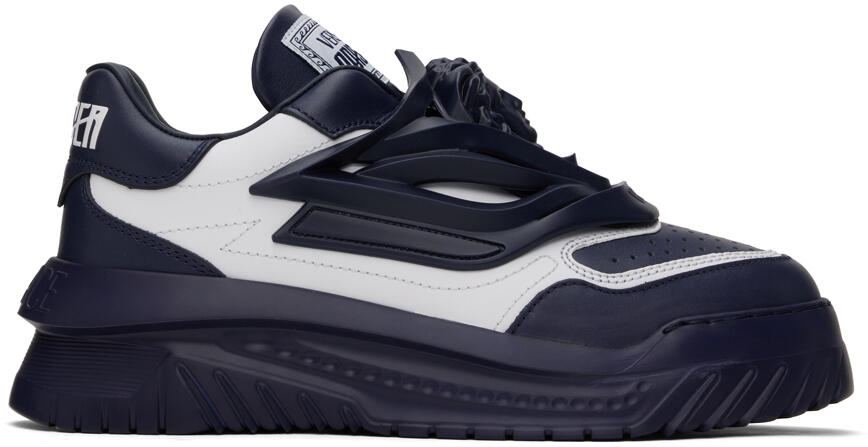 Versace Navy & White Odissea Sneakers Cover