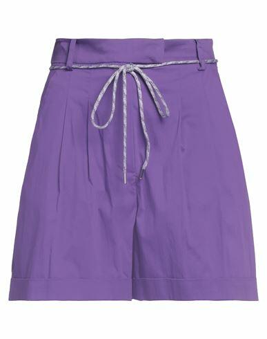 Patrizia Pepe Woman Shorts & Bermuda Shorts Purple Cotton, Polyamide, Elastane Cover