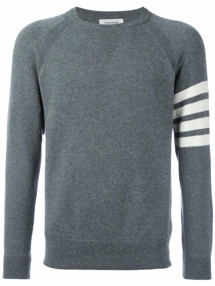 Thom Browne 4-Bar crew neck cashmere jumper - Grey Cover