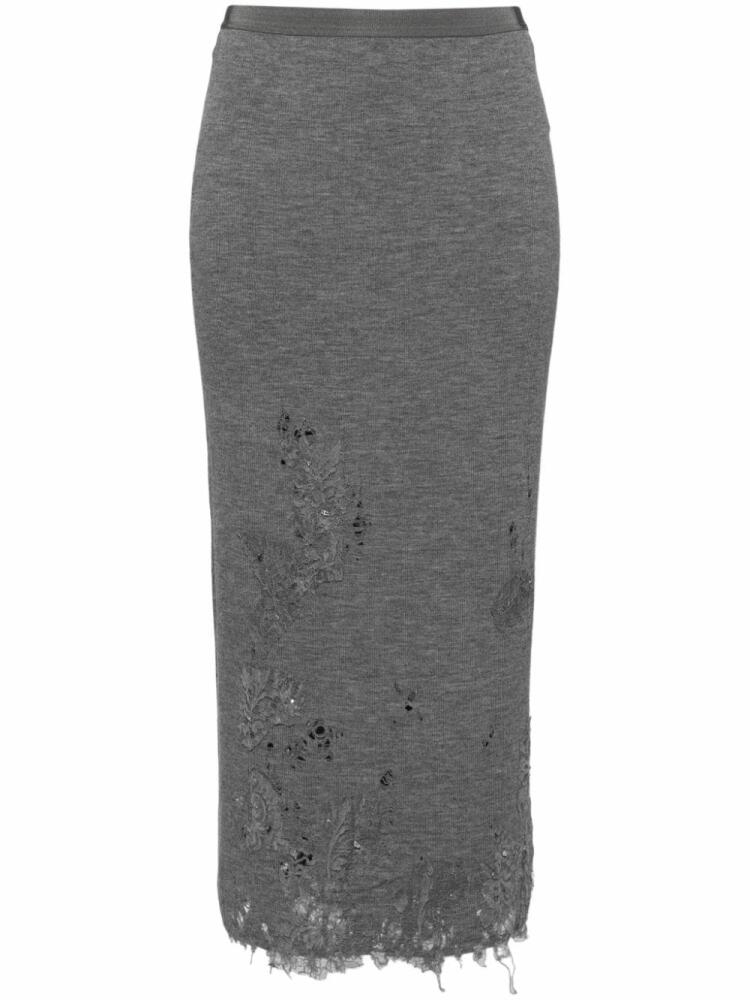 JNBY H-type fashionable long waist skirt - Grey Cover