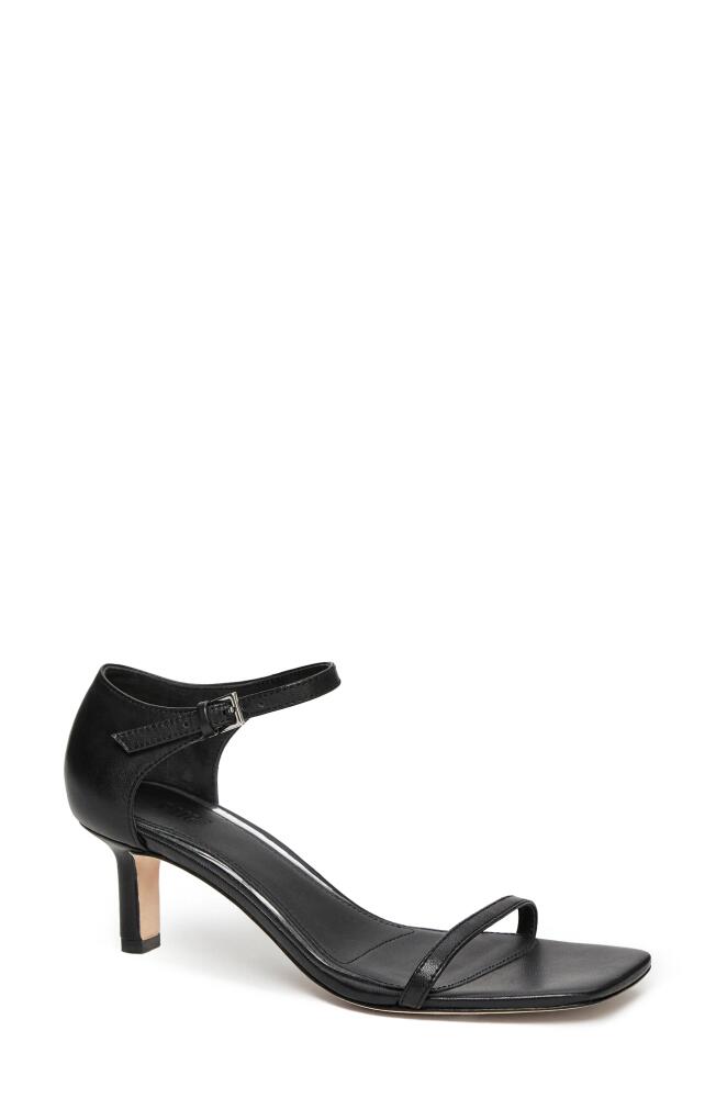 PAIGE Elin Ankle Strap Kitten Heel Sandal in Black Cover