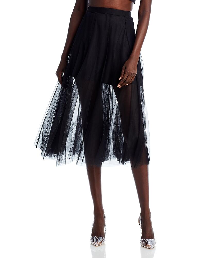 Aqua Tulle Midi Skirt - Exclusive Cover