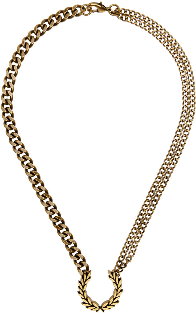 Fred Perry Gold Double Chain Laurel Wreath Necklace Cover