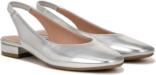 LifeStride Claire Slingback Ballet Flats (Silver) Women's Flat Shoes Cover