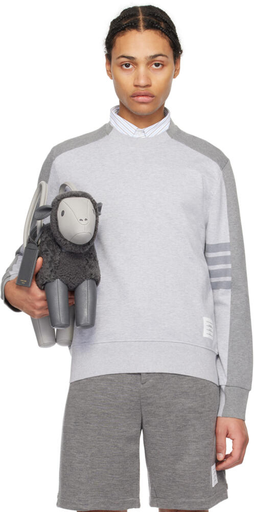 Thom Browne Gray 4-Bar Sweatshirt Cover