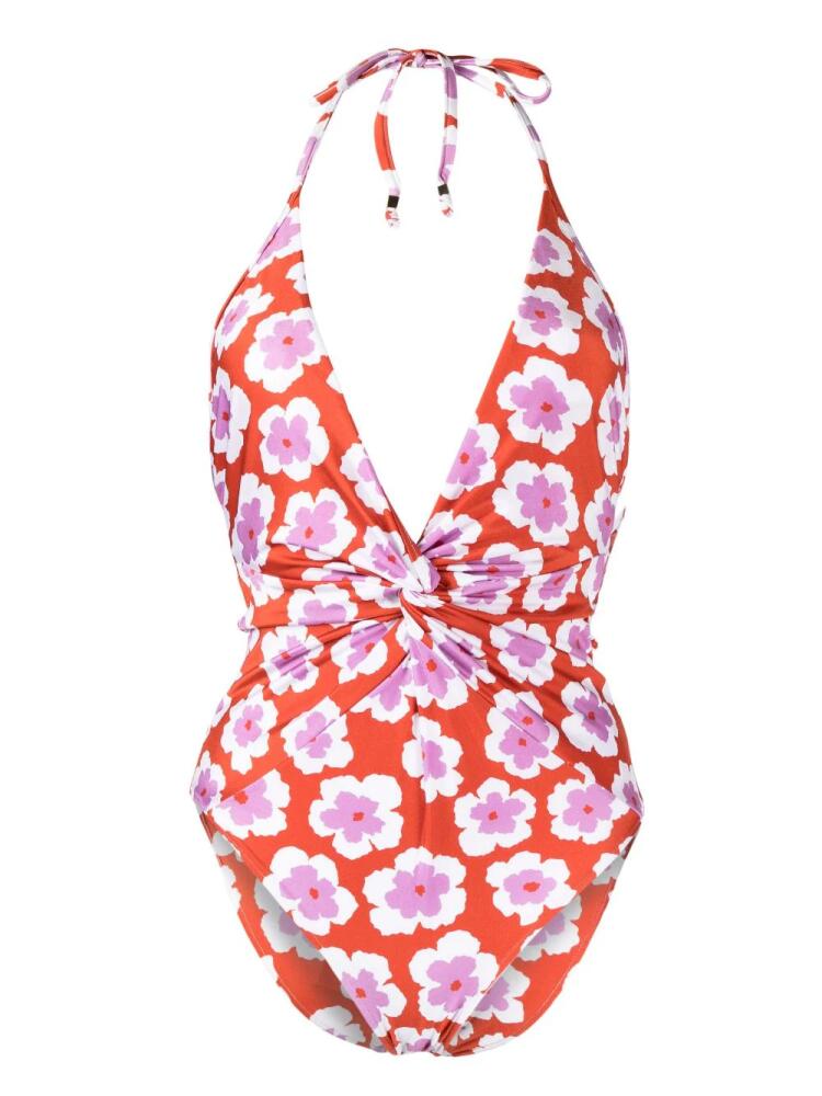 PatBO Windflower plunge swimsuit - Red Cover