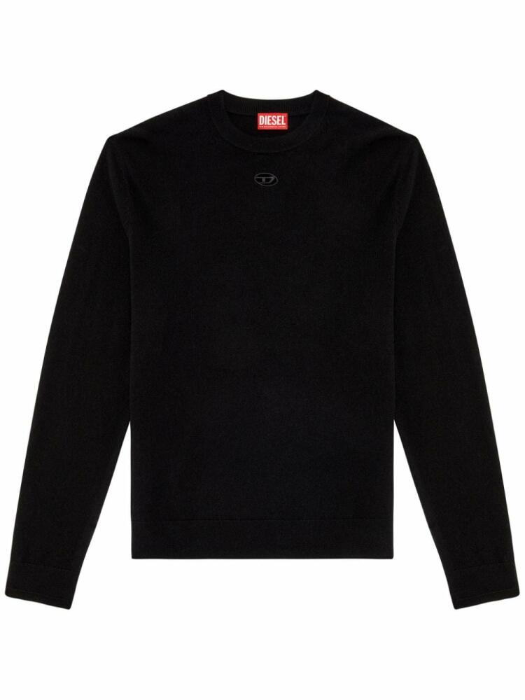 Diesel K-Vieri logo-embroidered jumper - Black Cover