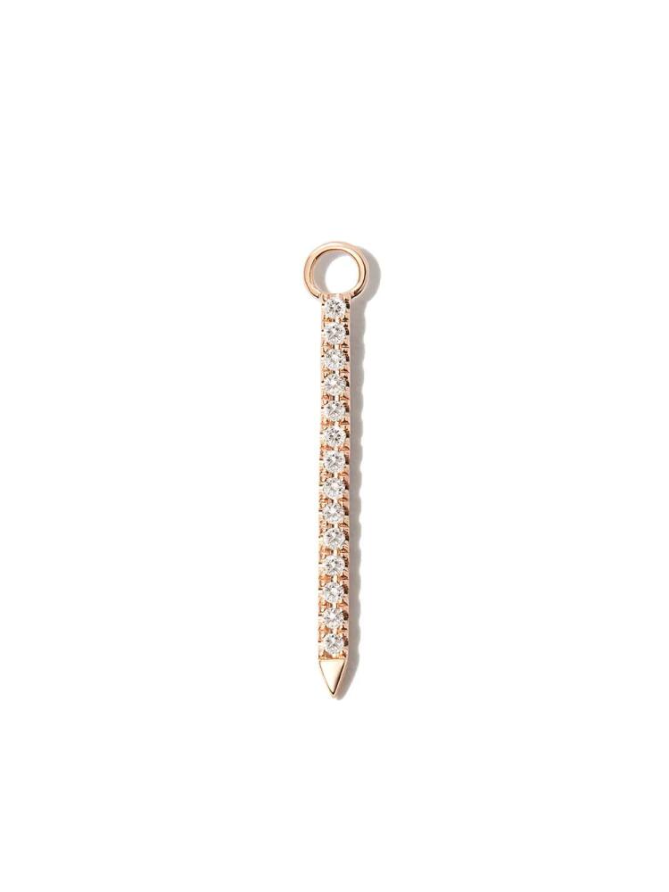 MARIA TASH 18kt rose gold Eternity Bar diamond charm - Pink Cover