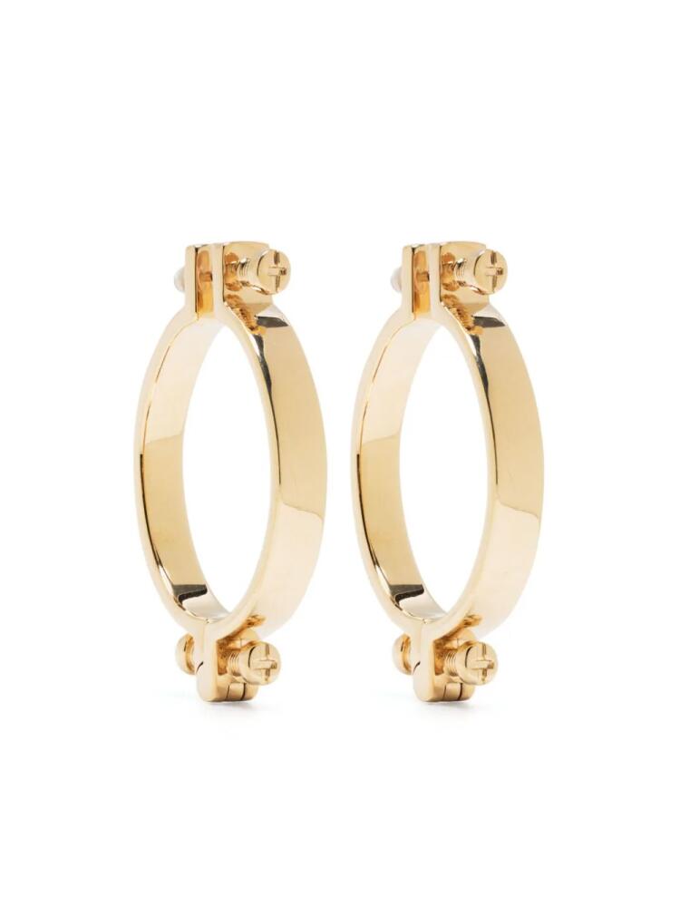 Annelise Michelson screw-motif hoop earrings - Gold Cover