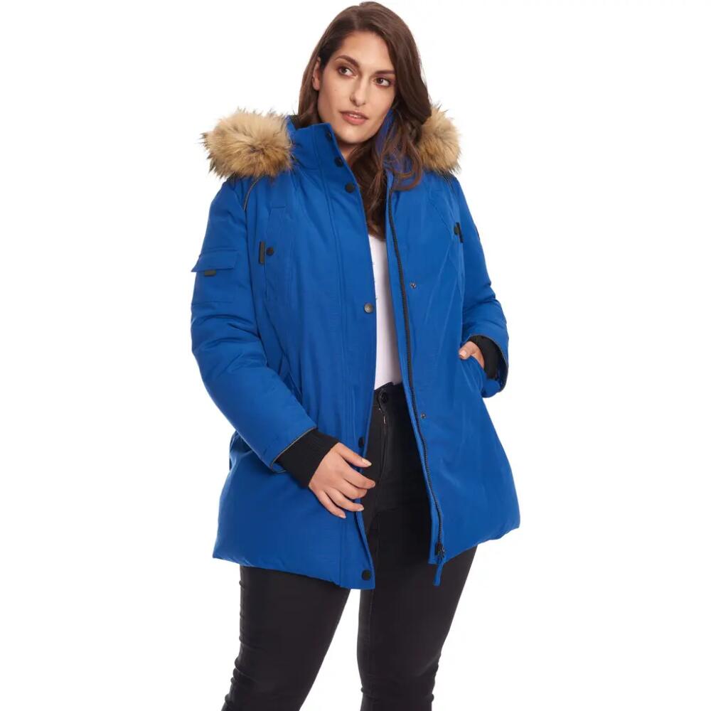 Alpine North GLACIER PLUS SIZE - Vegan Down Parka Winter Jacket in Cobalt Cover