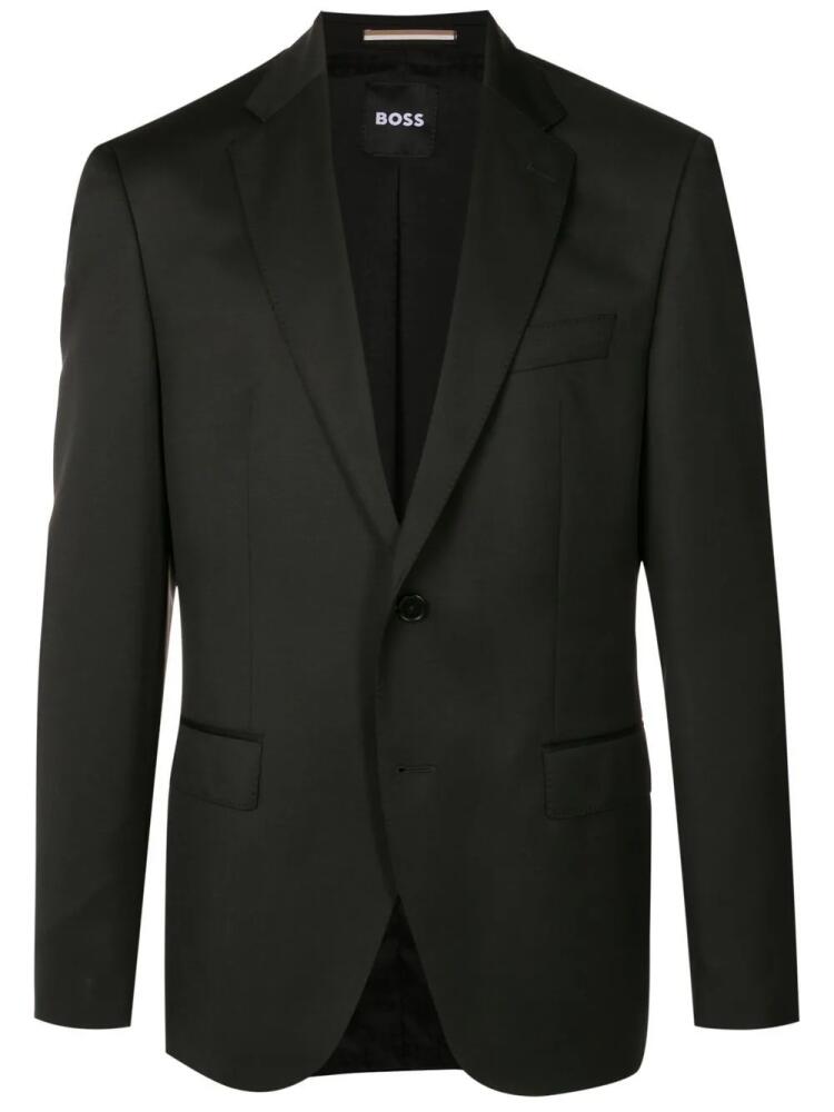 BOSS single-breasted fitted blazer - Black Cover