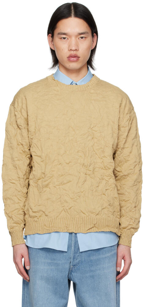 AURALEE Beige Crewneck Sweater Cover