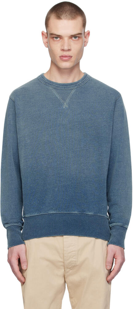 RRL Indigo Faded Sweatshirt Cover