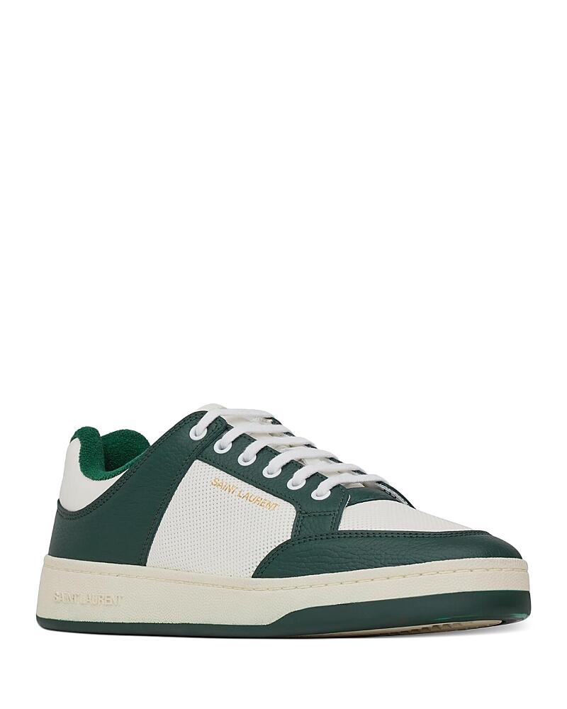 Saint Laurent Sl/61 Low-top Sneakers in Smooth and Grained Leather Cover