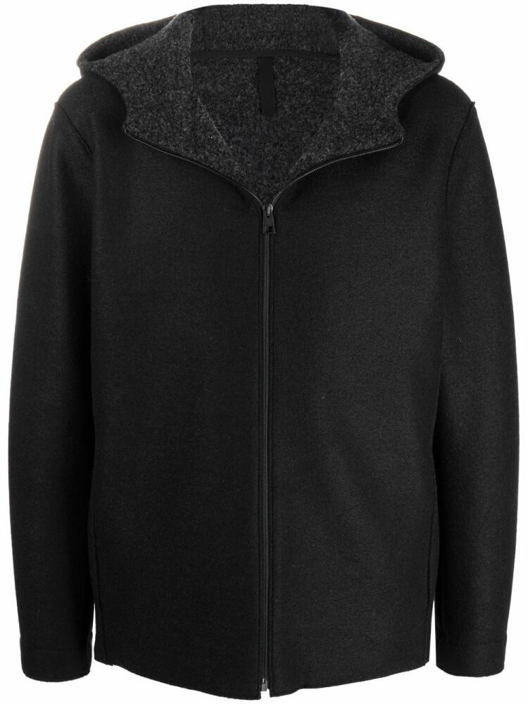 Harris Wharf London hooded zipped coat - Black Cover