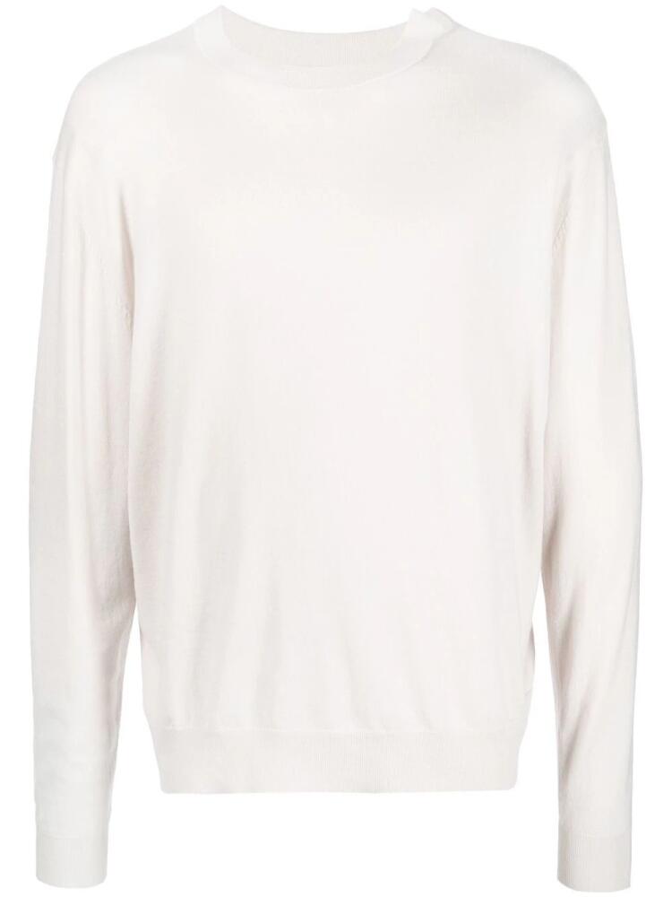 extreme cashmere Class cut-out neck jumper - White Cover