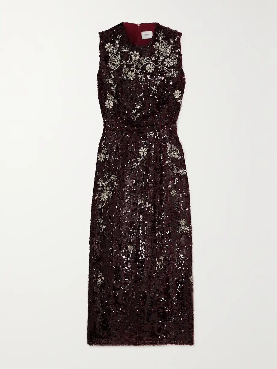 Erdem - Embellished Georgette Dress - Purple Cover