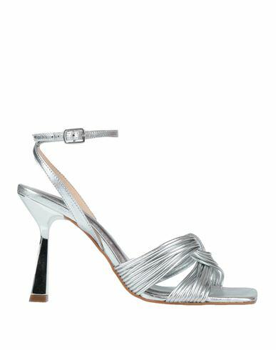 Miss Unique Woman Sandals Silver Soft Leather Cover