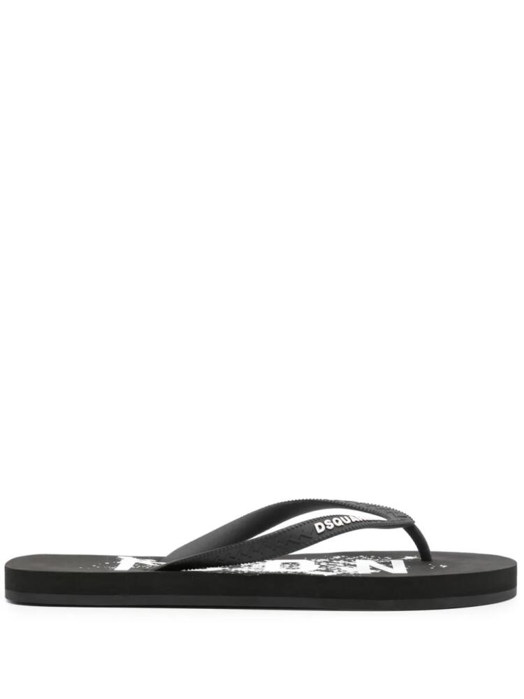 DSQUARED2 logo-raised flip-flops - Black Cover