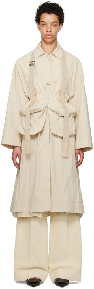 JACQUEMUS Brown Le Papier 'Le Manteau Carozzu' Trench Coat Cover