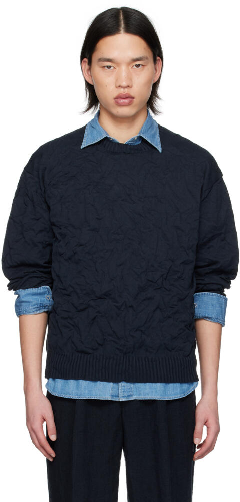 AURALEE Navy Crewneck Sweater Cover