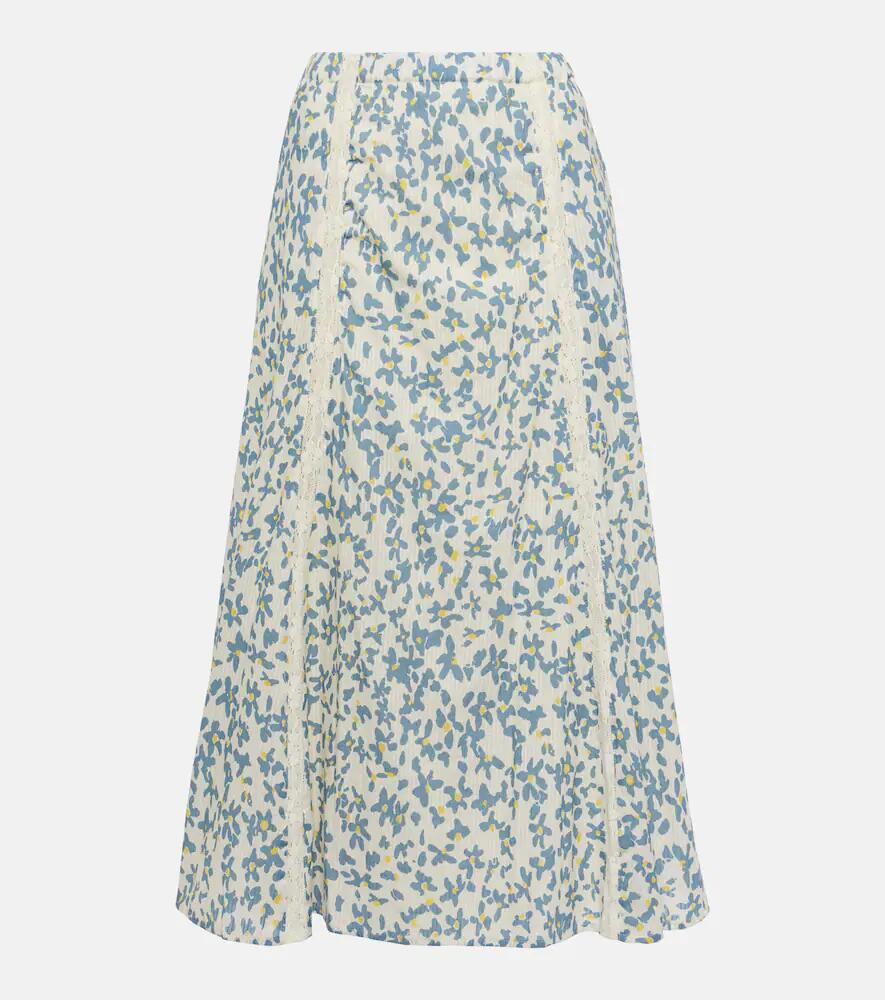 Velvet Kona floral cotton midi skirt Cover