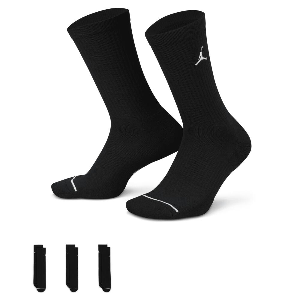 Jordan Everyday Crew Socks (3 pairs) in Black Cover