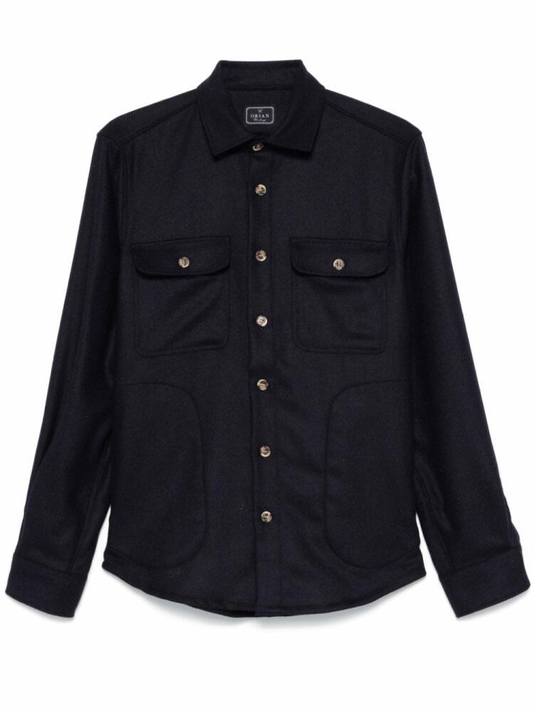 Orian wool shirt jacket - Blue Cover