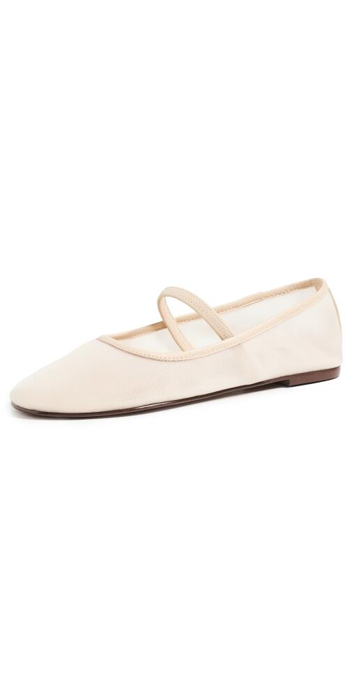 Madewell The Greta Round Toe Ballet Flat In Mesh Ecru Cover