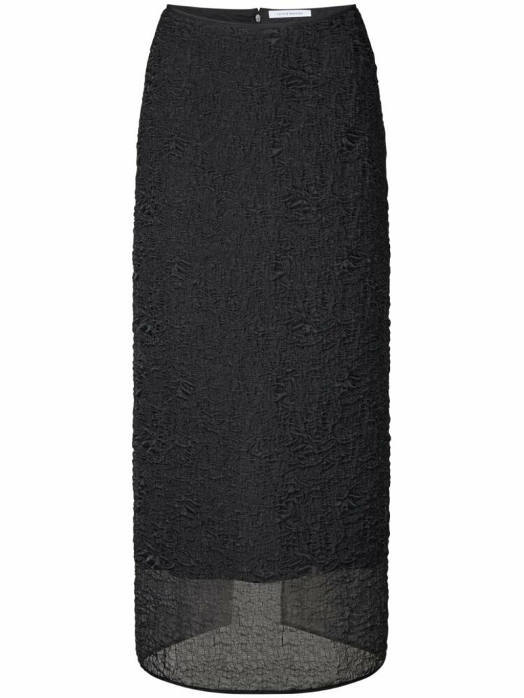 Cecilie Bahnsen Uka matelassé midi skirt - Black Cover