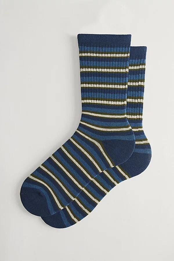 Stripe Crew Sock in Blue Cover