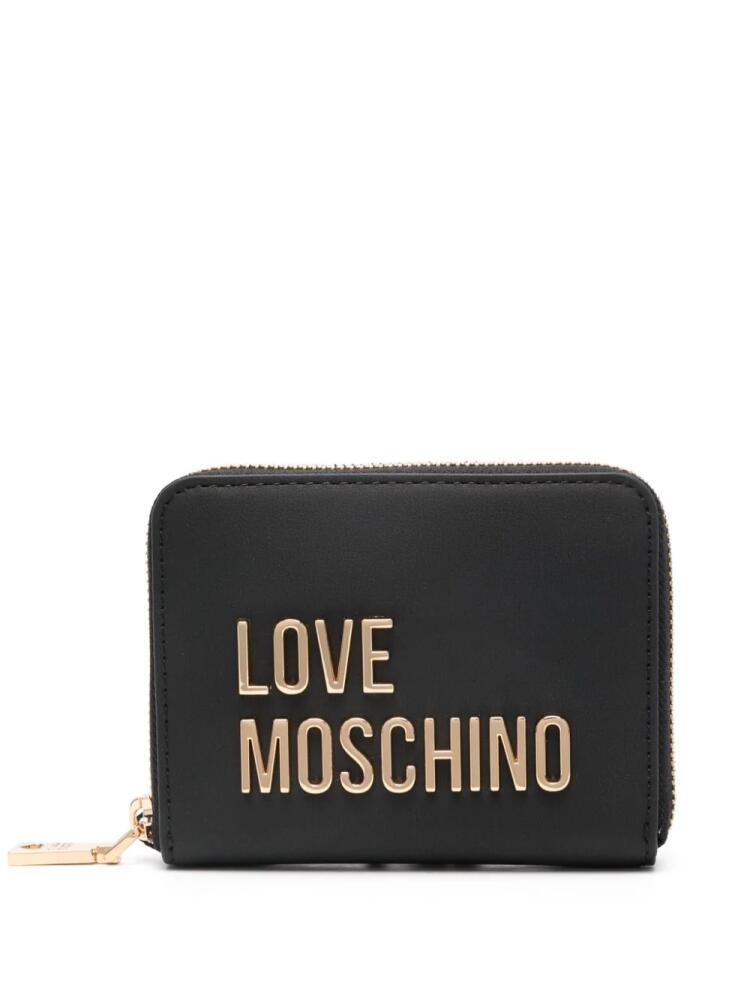 Love Moschino logo-plaque wallet - Black Cover