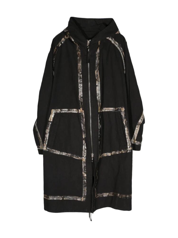 Boris Bidjan Saberi zip-up hooded parka - Black Cover