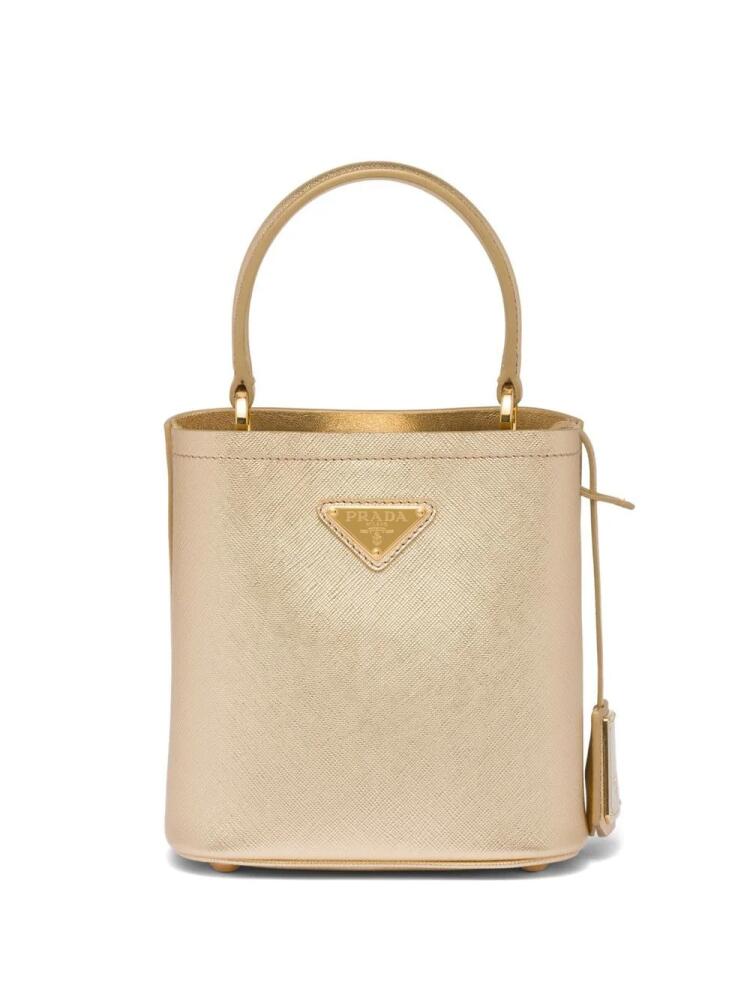 Prada mini Panier Saffiano leather tote bag - Gold Cover