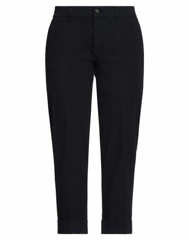 Berwich Woman Pants Navy blue Cotton, Elastane Cover