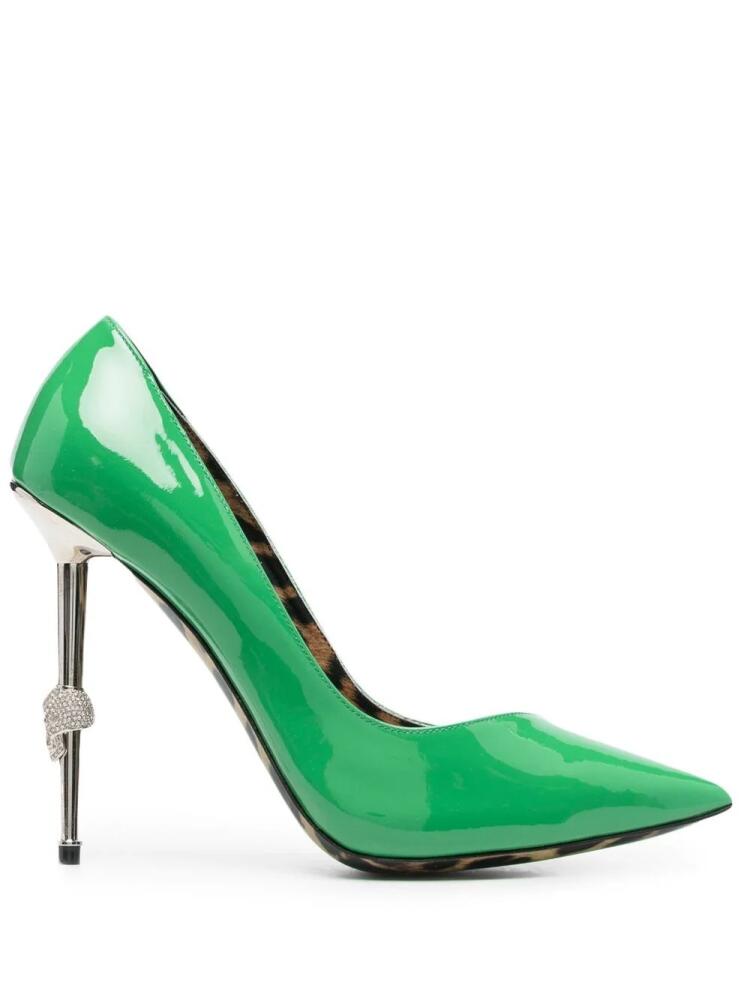 Philipp Plein Decollete 120mm patent pumps - Green Cover