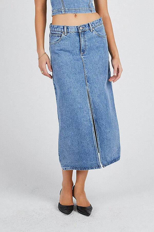 Abrand Jeans 99 Denim Low Maxi Skirt in Tianna Recycled Cover