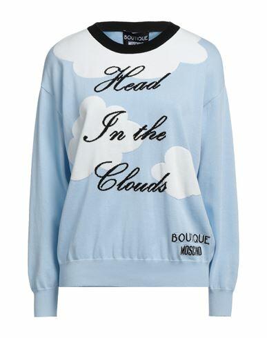 Boutique Moschino Woman Sweater Sky blue Cotton Cover