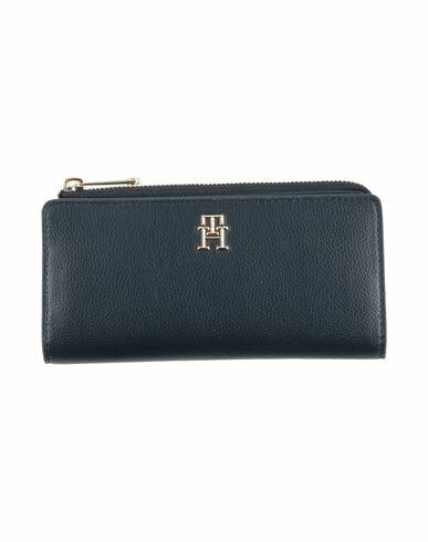 Tommy Hilfiger Woman Wallet Midnight blue Polyester, Polyurethane Cover