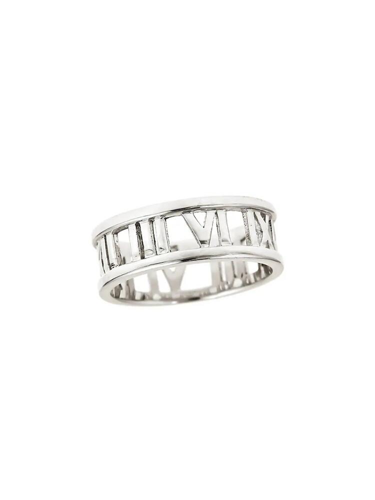 Sterling Forever Women's Roman Numeral Sterling Silver Open Band Ring Cover