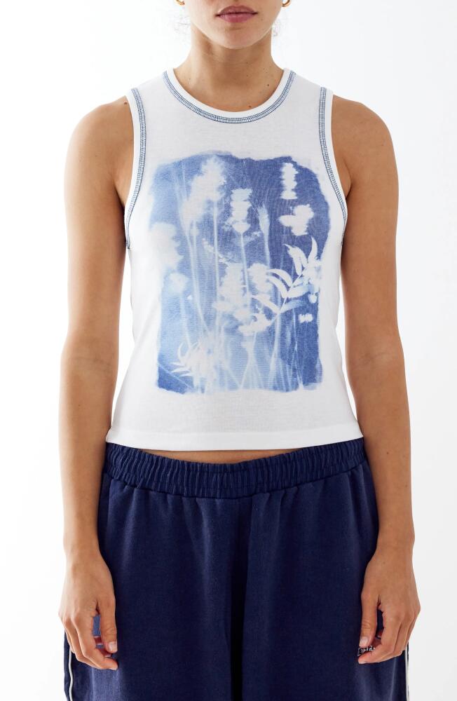 BDG Urban Outfitters Cyanotype Graphic Tank in White Cover