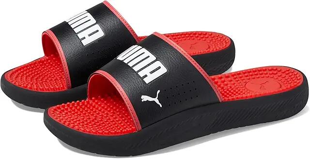 PUMA Softride Slide Massage (Puma Black/Puma White/High-Risk Red) Men's Shoes Cover