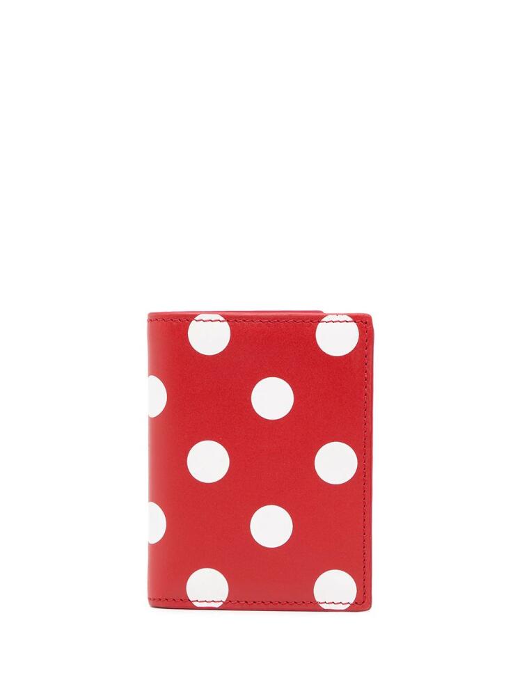 Comme Des Garçons Wallet polka dot-print cardholder - Red Cover