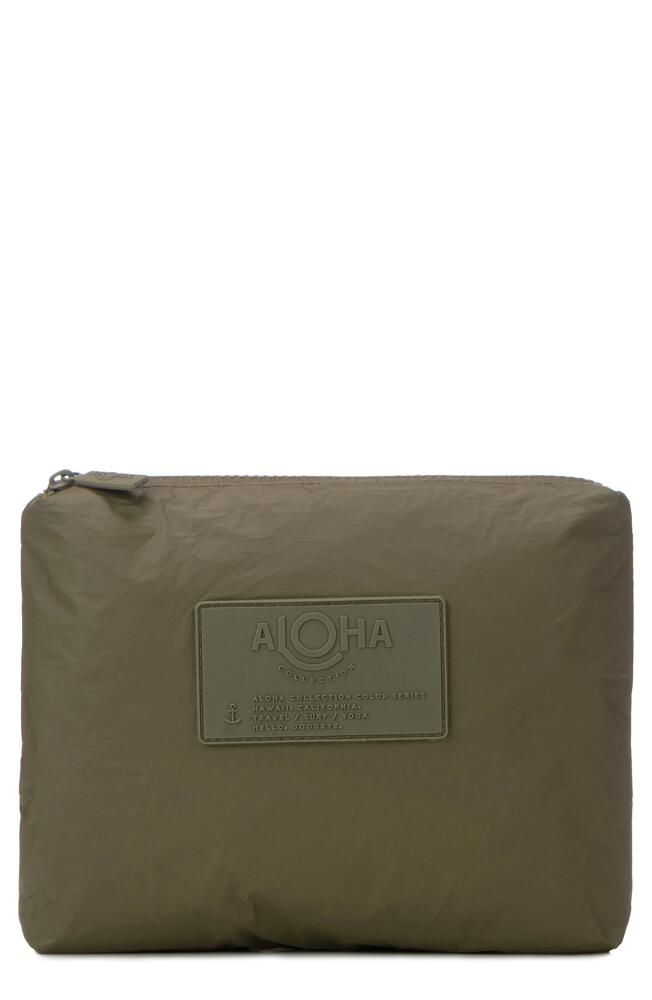 Aloha Collection Small Water Resistant Tyvek® Zip Pouch in Olive Cover