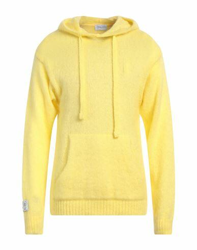 Family First Milano Man Sweater Yellow Mohair wool, Polyamide, Acrylic Cover