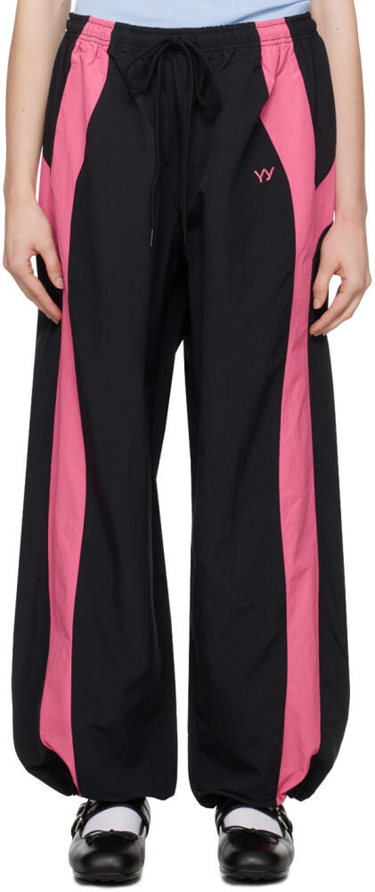 OPEN YY Black Color Block Lounge Pants Cover