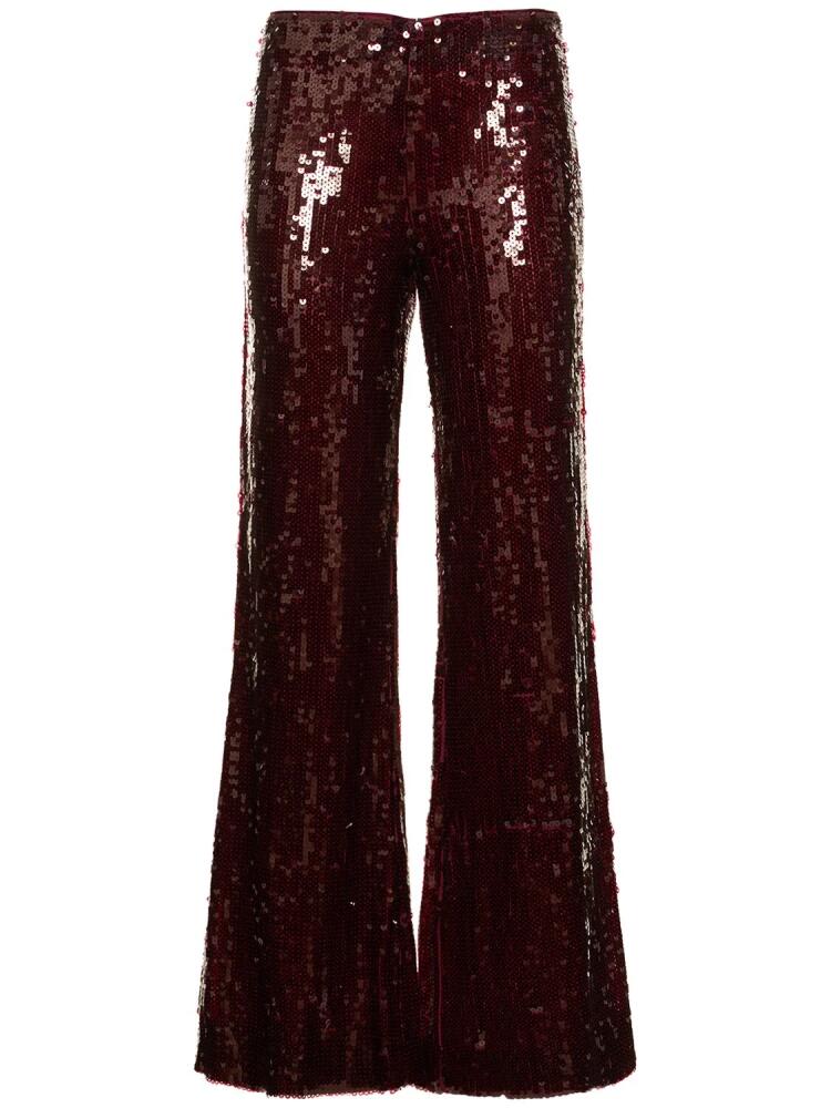 ROTATE Sequined Low Waisted Pants Cover